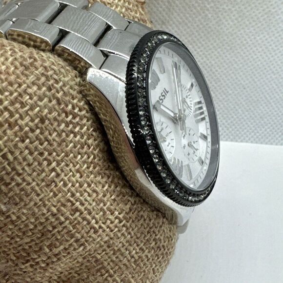 Fossil Cecile AM4509 Women's Silver Stainless Steel Analog Quartz Watch AEA438 - Picture 3 of 11